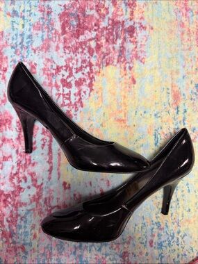 FIONI Clothing Black Patent High Heel Pumps